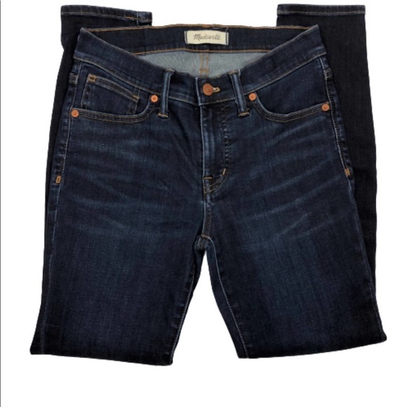 Madewell 9 inch High Rise Dark Wash Skinny Jeans - Picture 2 of 11